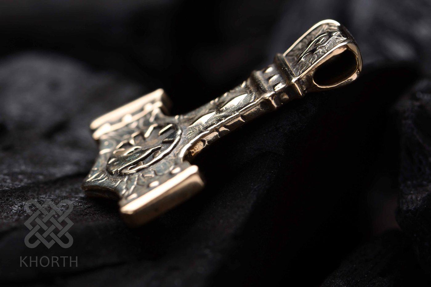 DOOMHAMMER BLACKROCK CLAN Pendant — handmade Warcraft pendant in silver and bronze — photo 2