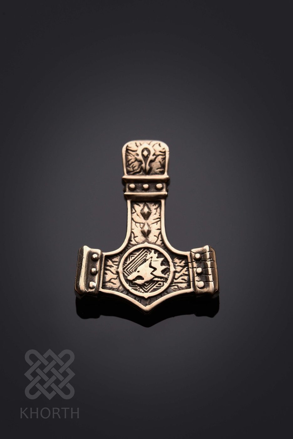 DOOMHAMMER FROSTWOLF CLAN Pendant — handmade Warcraft pendant in silver and bronze — photo 4