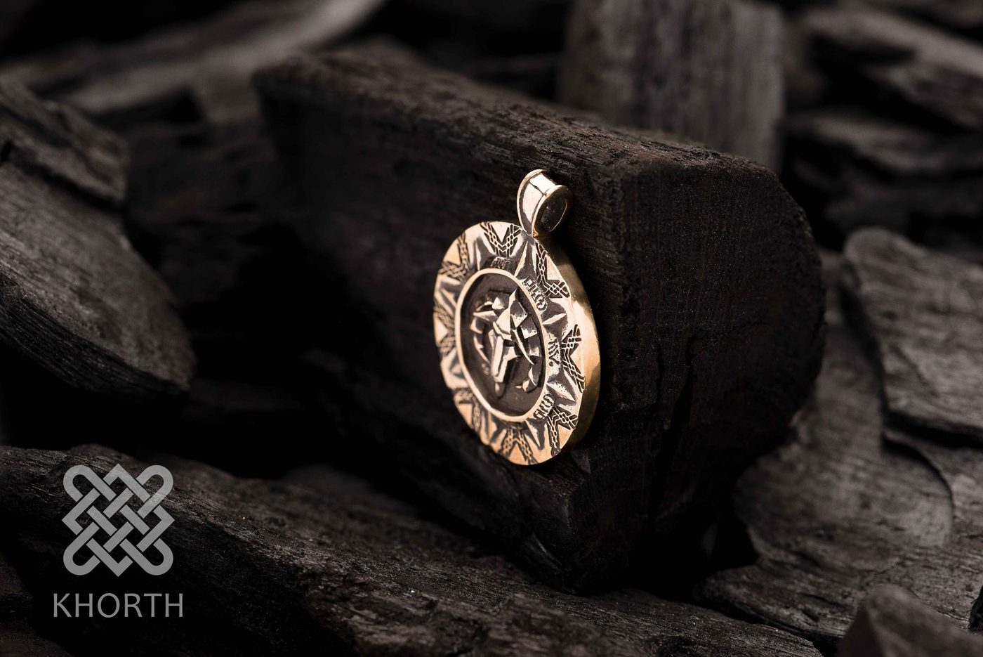 DWARF Pendant — handmade Warcraft pendant in silver and bronze — photo 3