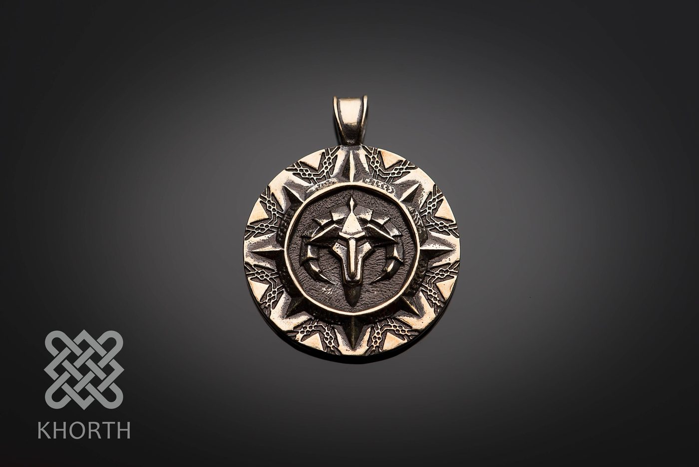 DWARF Pendant — handmade Warcraft pendant in silver and bronze — photo 4