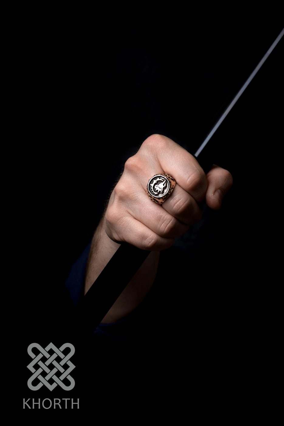 FROSTWOLF CLAN Ring — handmade Warcraft ring in silver and bronze — photo 6