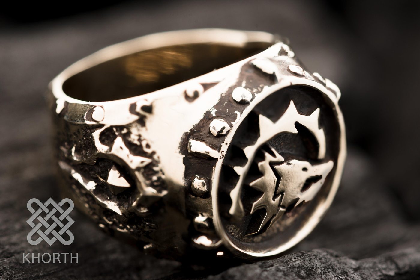 FROSTWOLF CLAN Ring — handmade Warcraft ring in silver and bronze — photo 2
