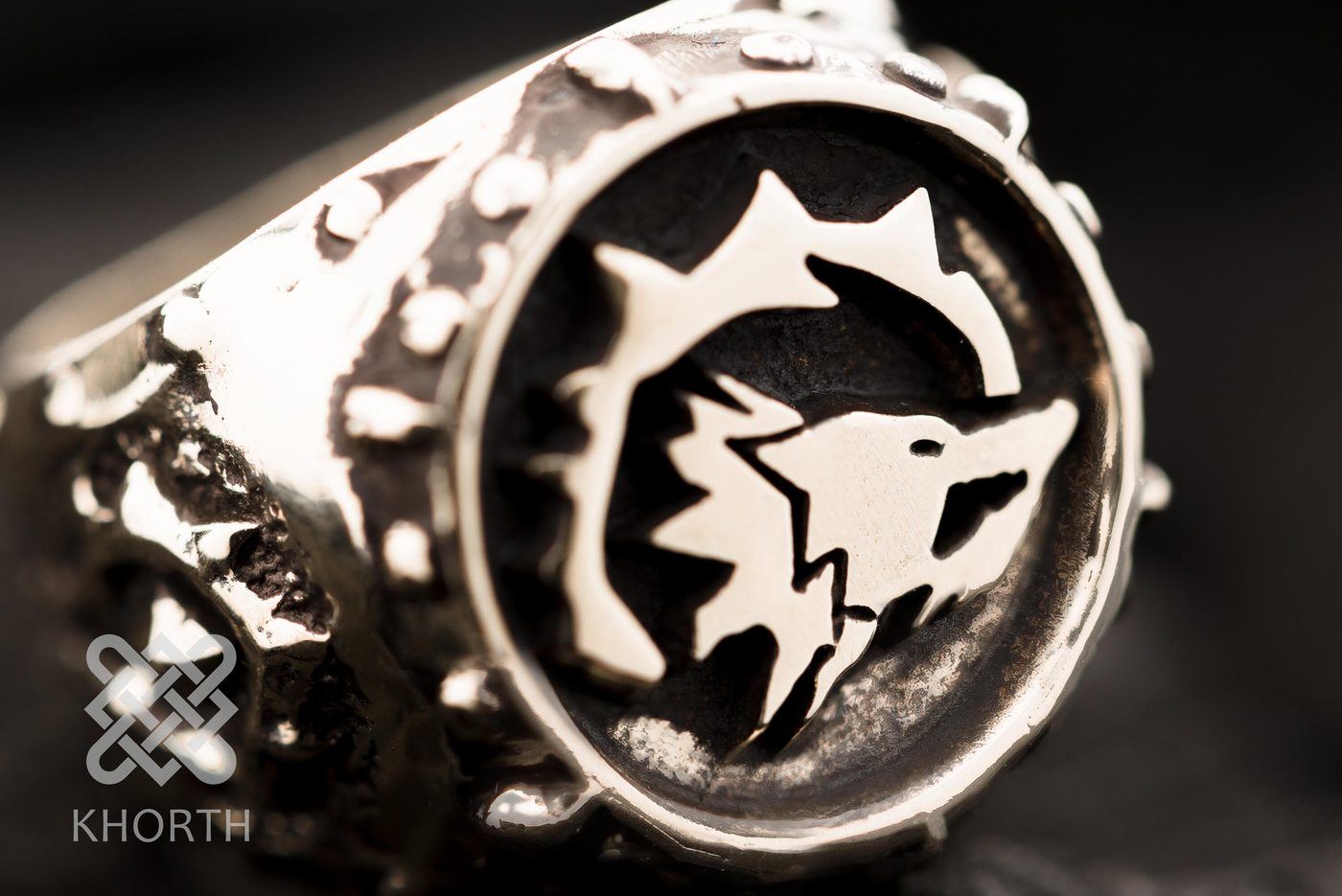 FROSTWOLF CLAN Ring — handmade Warcraft ring in silver and bronze