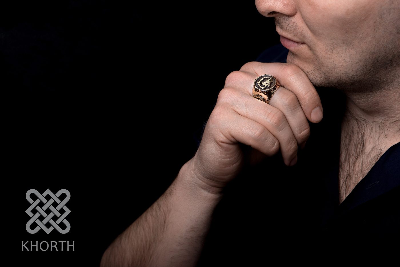 FROSTWOLF CLAN Ring — handmade Warcraft ring in silver and bronze — photo 8