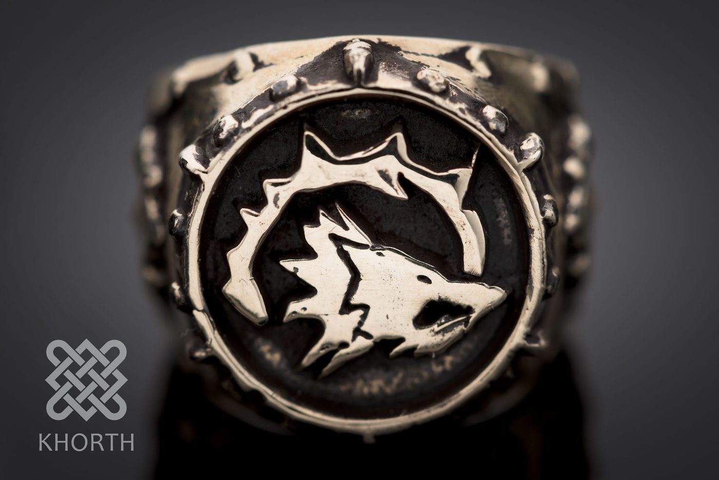 FROSTWOLF CLAN Ring — handmade Warcraft ring in silver and bronze — photo 4