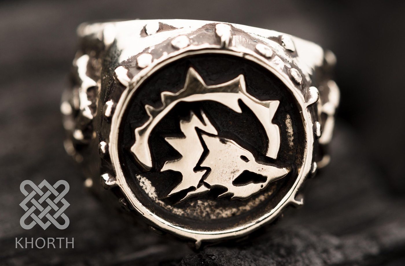 FROSTWOLF CLAN Ring — handmade Warcraft ring in silver and bronze — photo 3