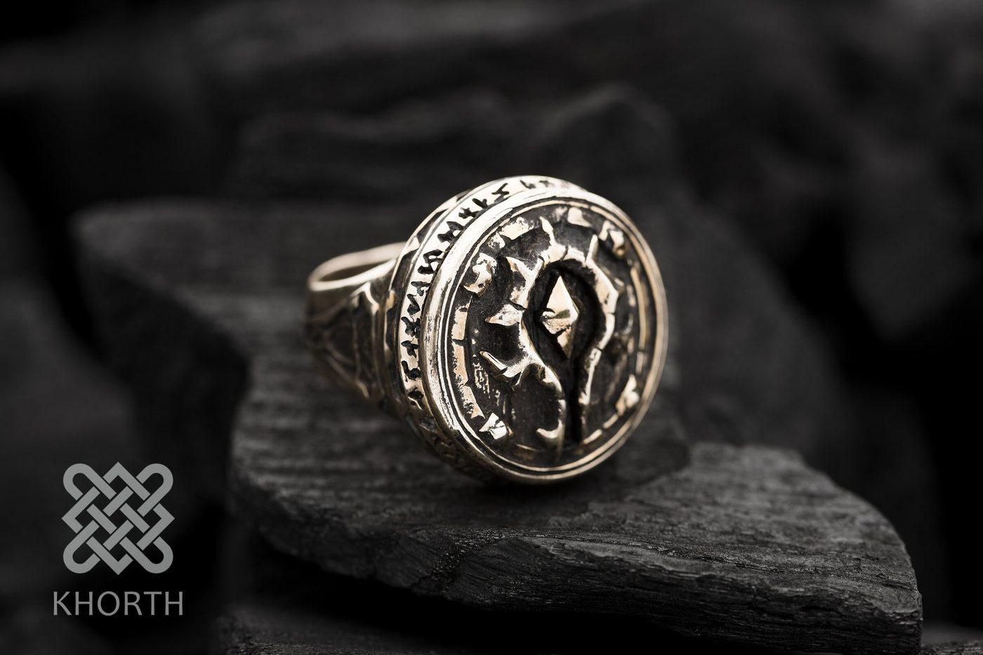 HORDE Ring — handmade Warcraft ring in silver and bronze — photo 2