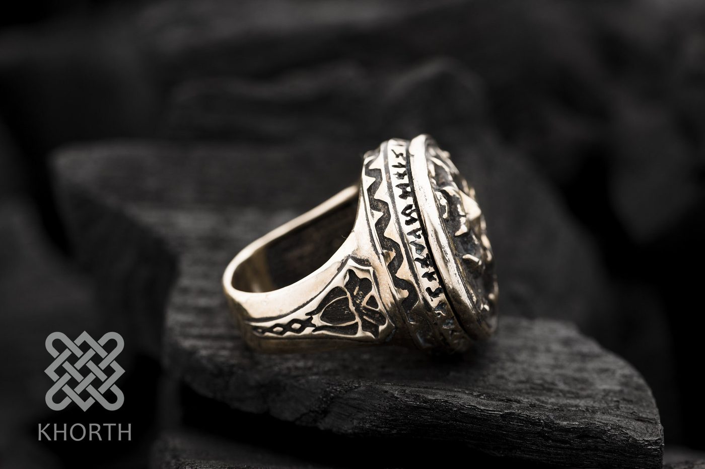 HORDE Ring — handmade Warcraft ring in silver and bronze — photo 3