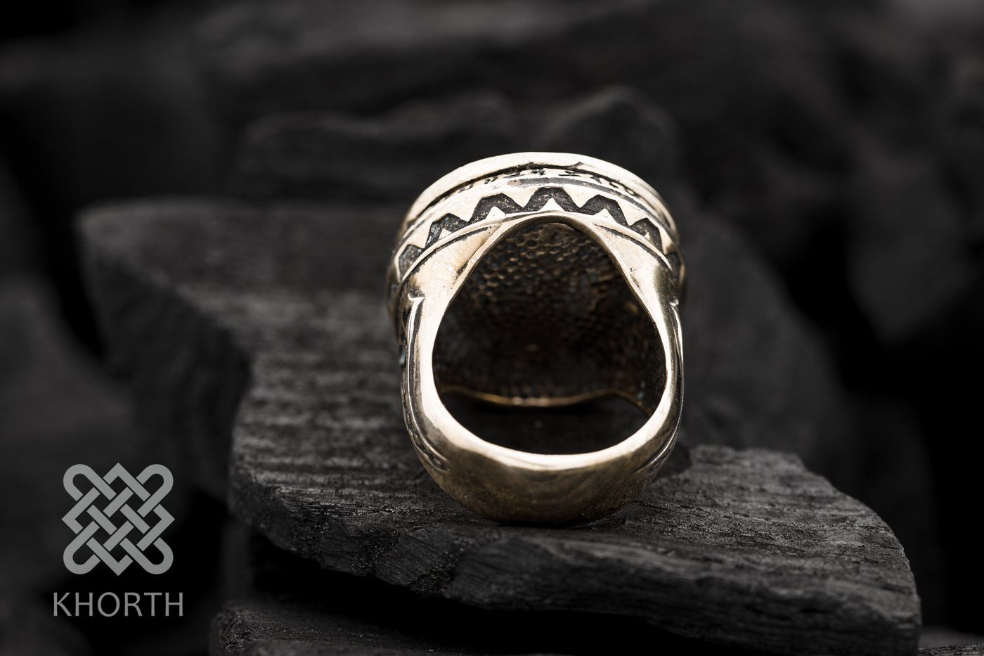 HORDE Ring — handmade Warcraft ring in silver and bronze — photo 4