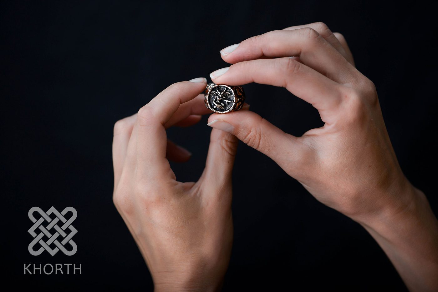 IMP Ring — handmade Warcraft ring in silver and bronze — photo 7