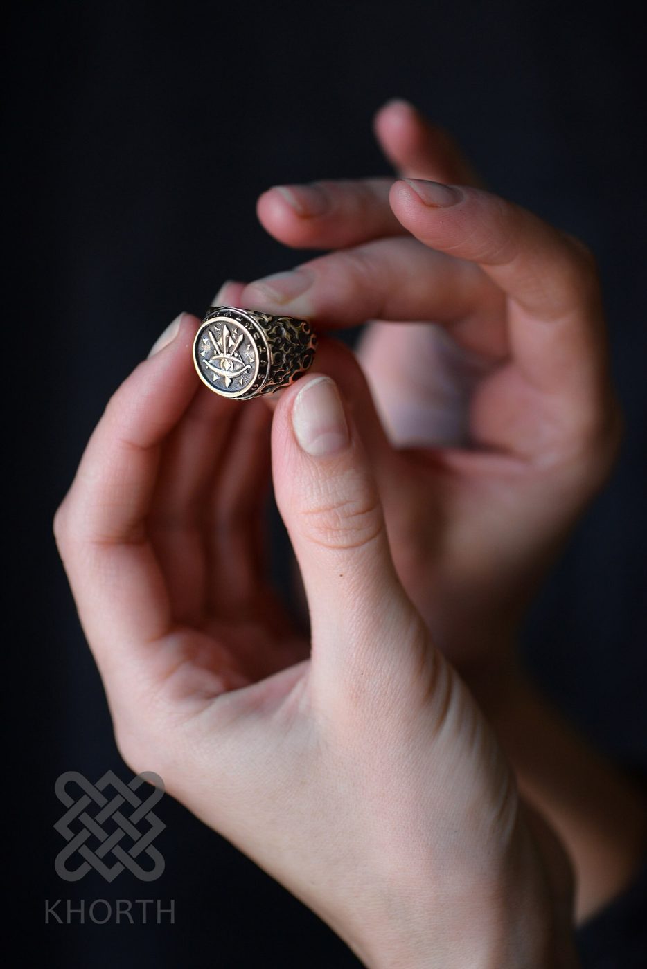 KIRIN TOR Ring — handmade Warcraft ring in silver and bronze — photo 5