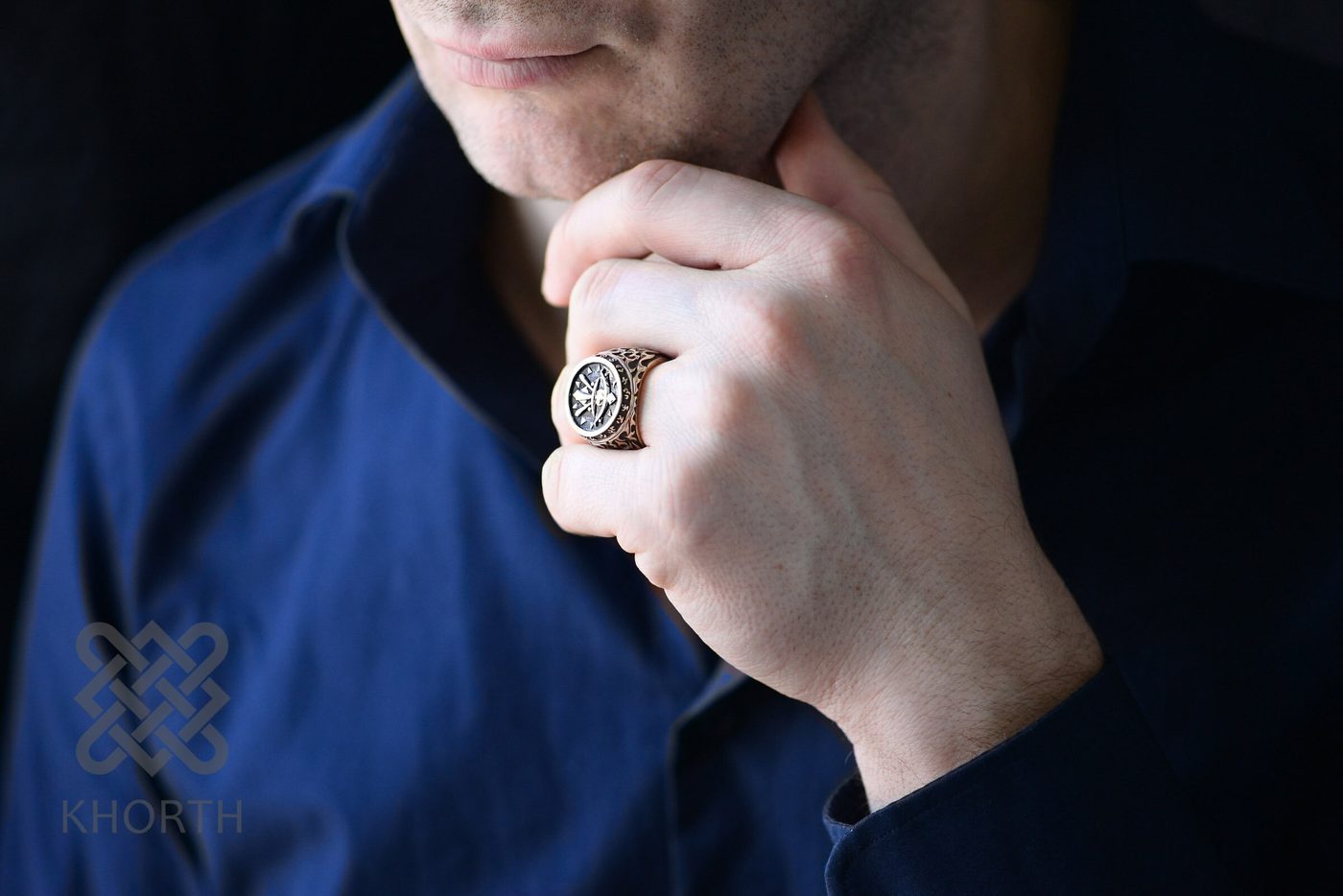 KIRIN TOR Ring — handmade Warcraft ring in silver and bronze — photo 7