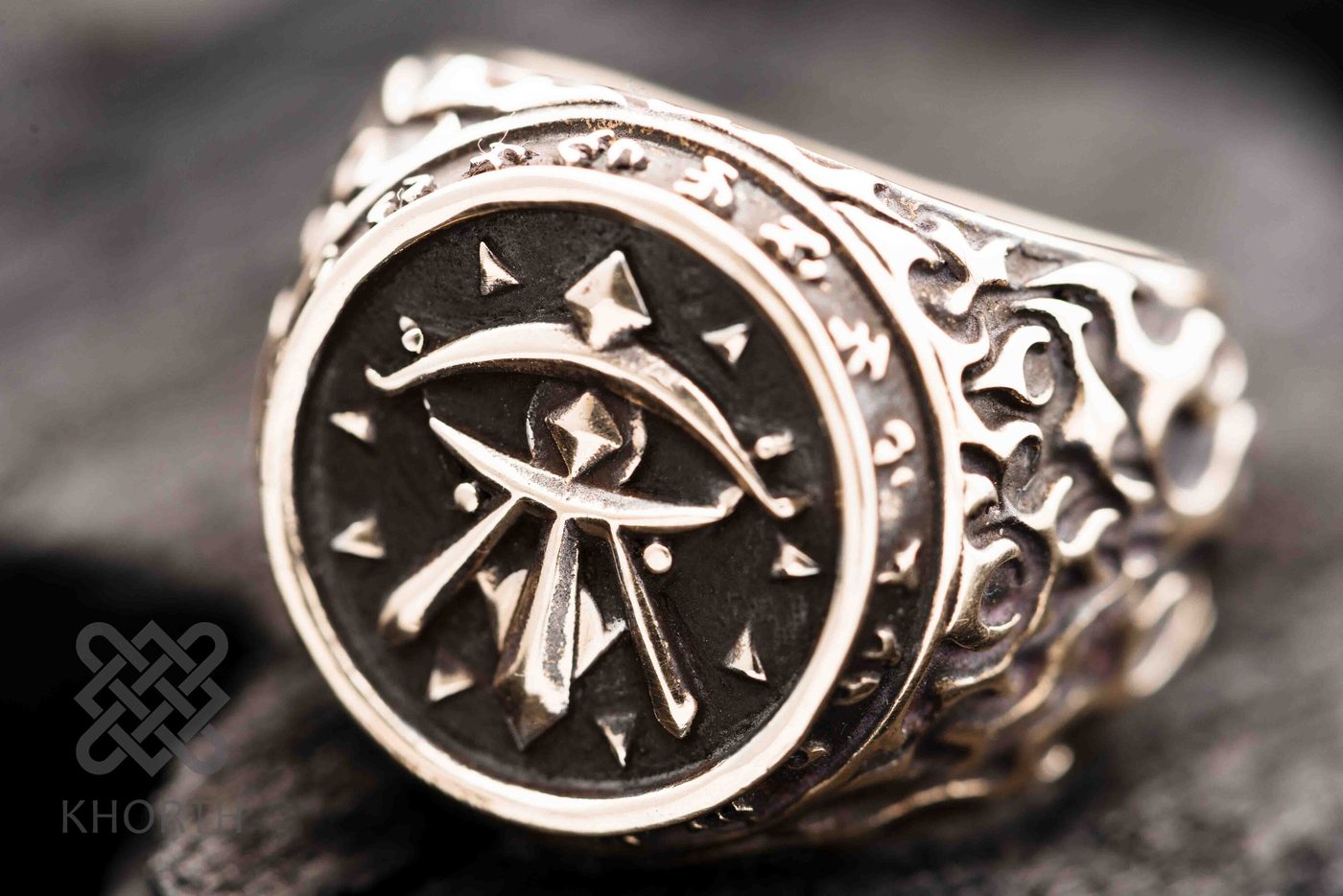 KIRIN TOR Ring — handmade Warcraft ring in silver and bronze