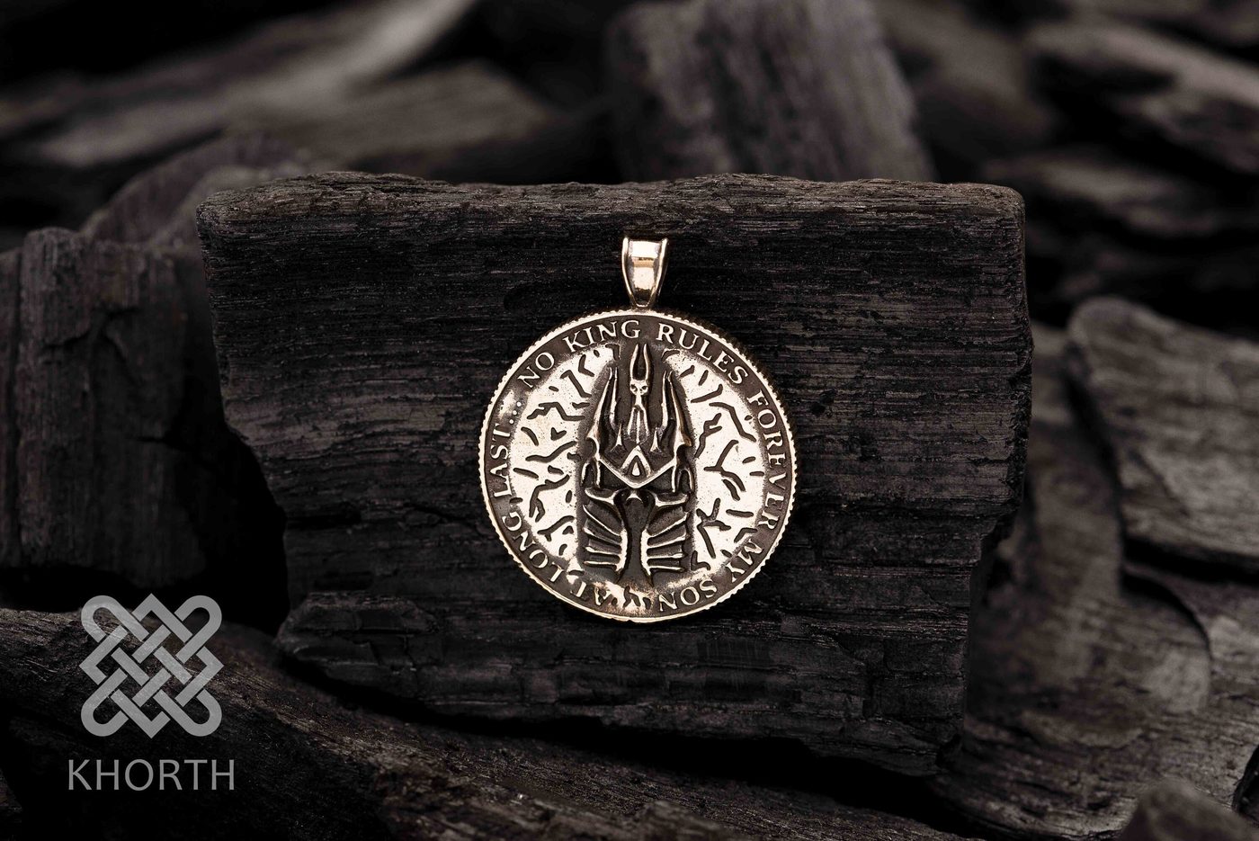 LICH KING ARTHAS Pendant — handmade Warcraft pendant in silver and bronze