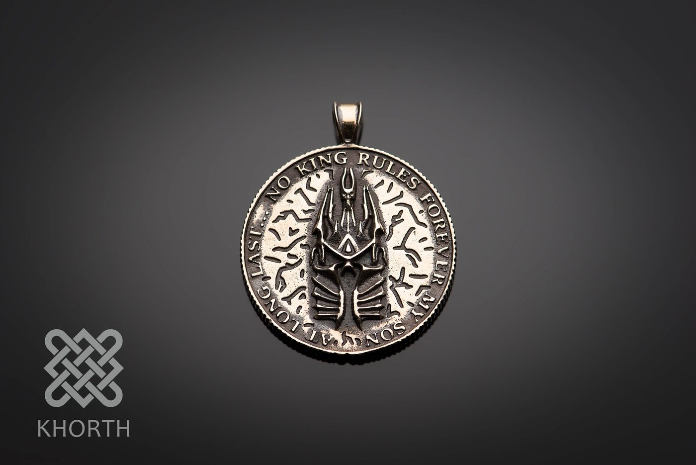 LICH KING ARTHAS Pendant — handmade Warcraft pendant in silver and bronze — photo 4