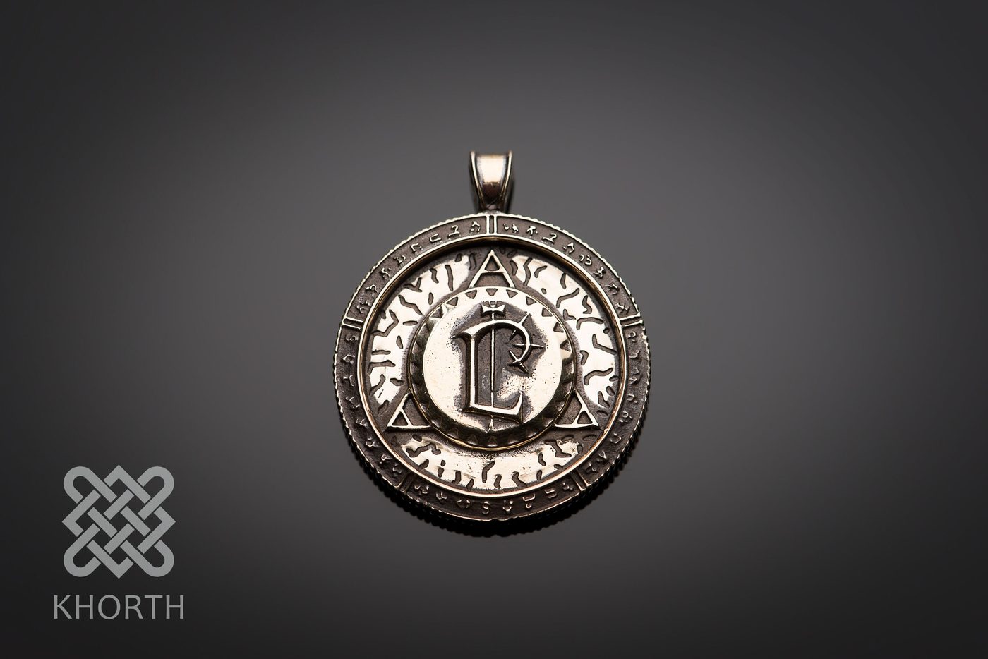 LICH KING ARTHAS Pendant — handmade Warcraft pendant in silver and bronze — photo 5