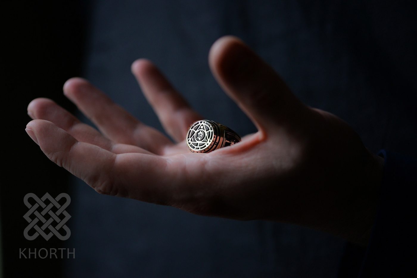 LORDAERON Ring — handmade Warcraft ring in silver and bronze — photo 5