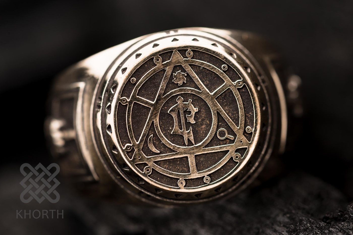LORDAERON Ring — handmade Warcraft ring in silver and bronze — photo 2