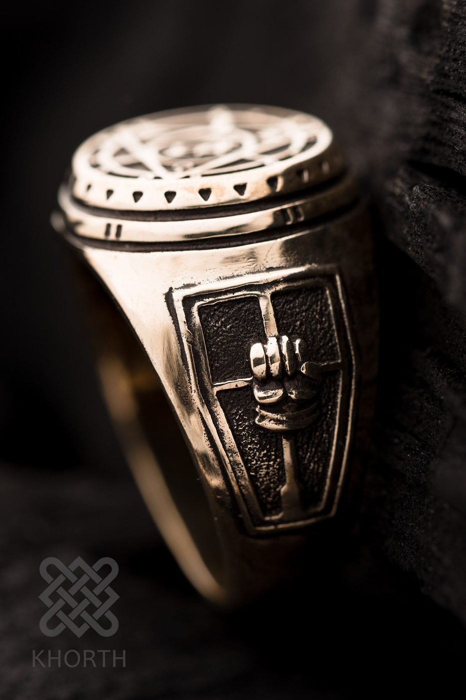 LORDAERON Ring — handmade Warcraft ring in silver and bronze — photo 6