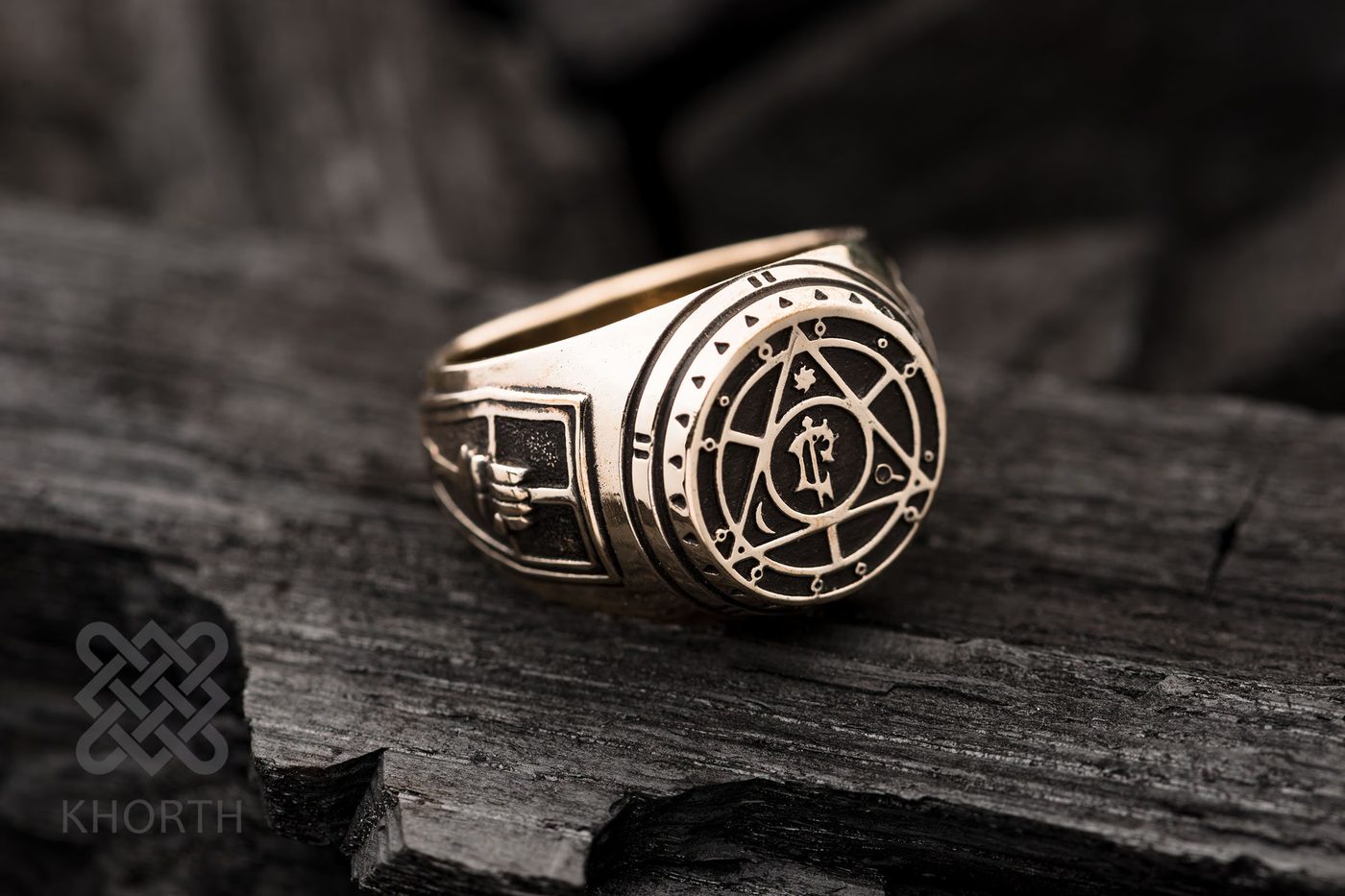 LORDAERON Ring — handmade Warcraft ring in silver and bronze — photo 3