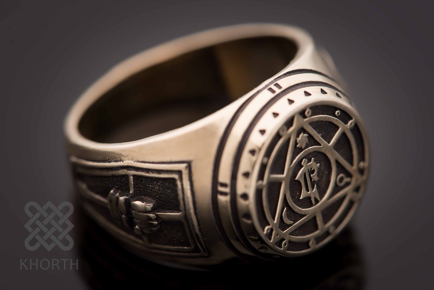 LORDAERON Ring — handmade Warcraft ring in silver and bronze — photo 7