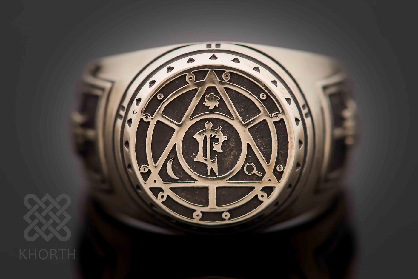 LORDAERON Ring — handmade Warcraft ring in silver and bronze — photo 8