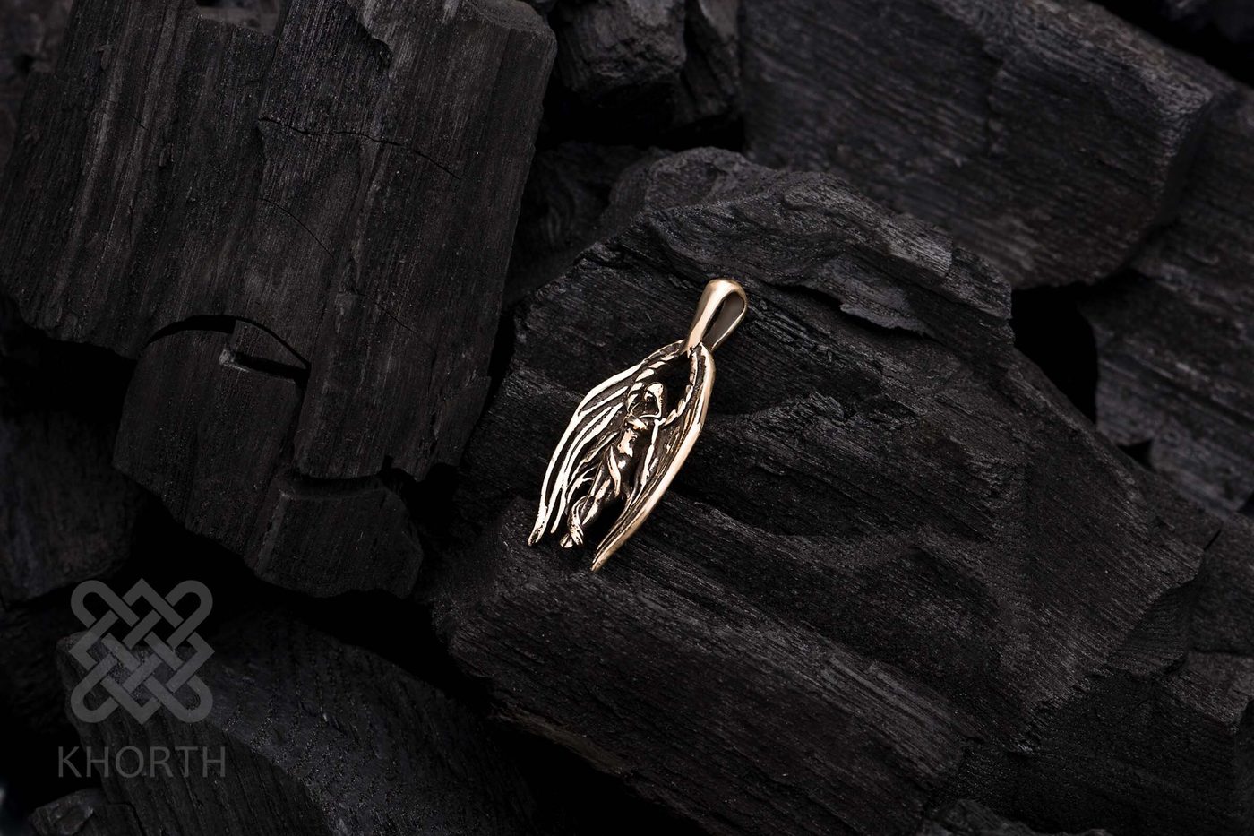 SPIRIT HEALER Pendant — handmade Warcraft necklace in silver and bronze
