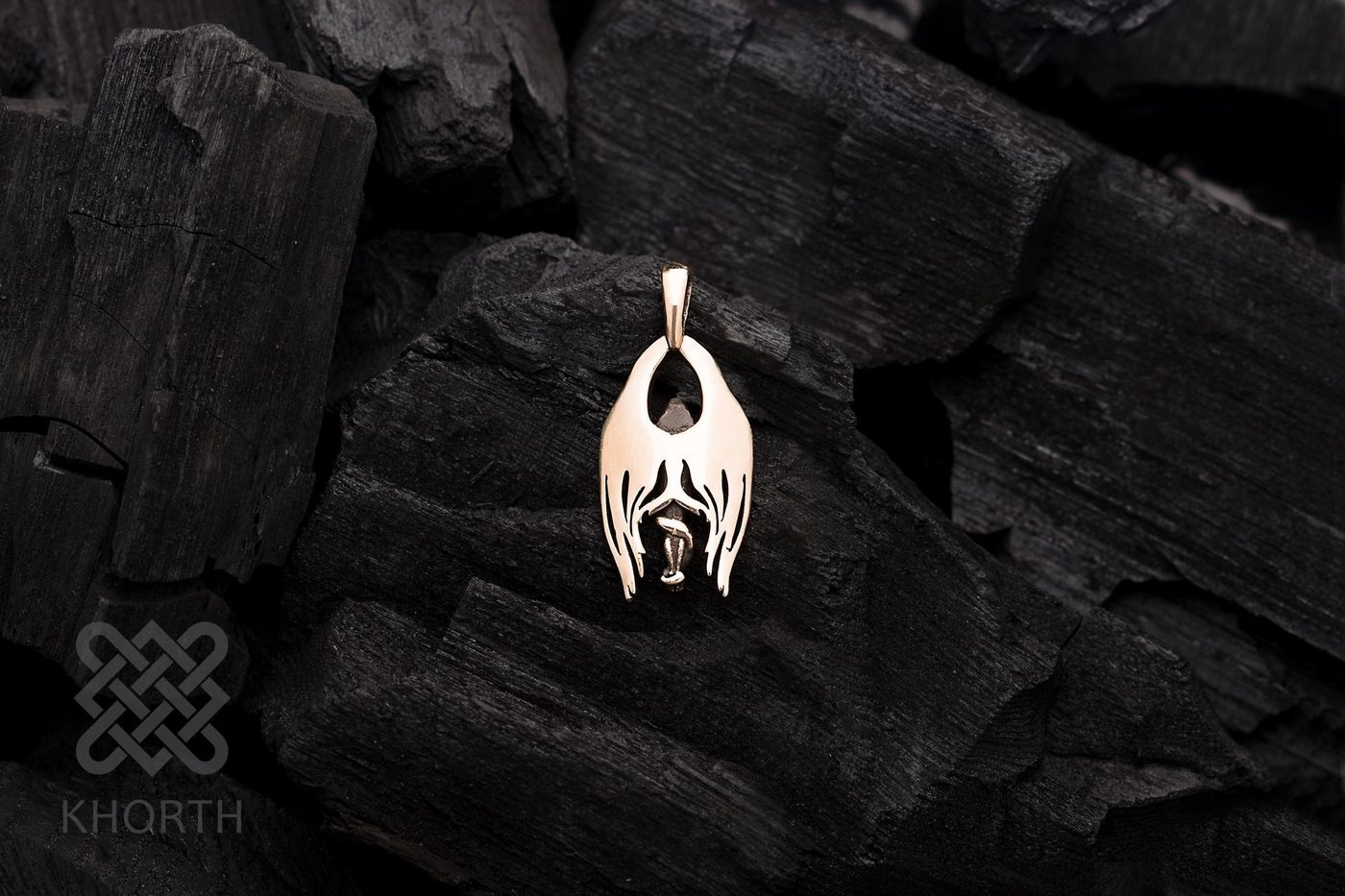 SPIRIT HEALER Pendant — handmade Warcraft necklace in silver and bronze — photo 3